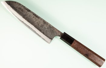 Hatsukokoro Kurokuma Blue2 Kurouchi Wa-Santoku 165mm Wenge