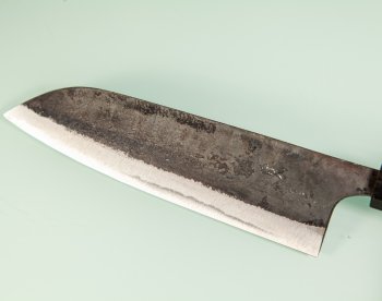 Hatsukokoro Kurokuma Blue2 Kurouchi Wa-Santoku 165mm Wenge