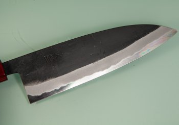 Hinokuni Shirogami 1 Wa-Santoku 210mm Kurouchi RRO