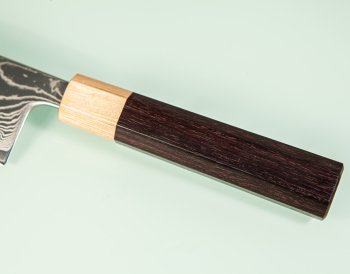 Tsunehisa SLD Damascus polished Wa-Santoku 170mm RWO