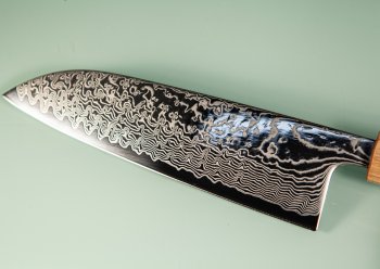 Tsunehisa SLD Damascus polished Wa-Santoku 170mm RWO