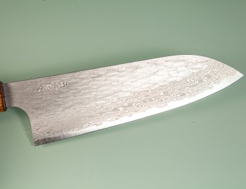Nigara VG-XEOS Tsuchime Damascus Wa-Santoku 170mm