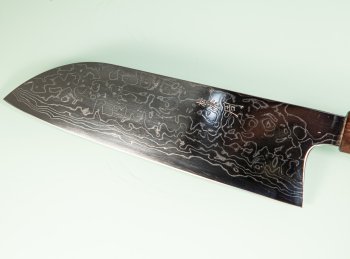 Shu Matsubara ZDP-189 polished Damascus Wa-Santoku 185mm