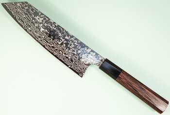 Hatsukokoro Ginga ATS-34 Nickel Damascus Wa-Bunka 185mm Wenge