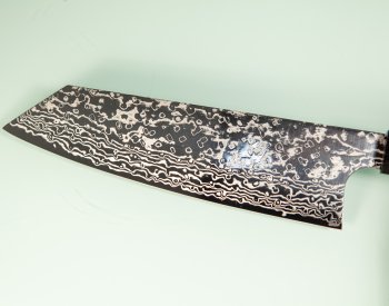 Hatsukokoro Ginga ATS-34 Nickel Damascus Wa-Bunka 185mm Wenge