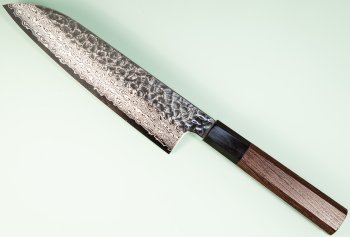 Hatsukokoro VG10 Damascus Tsuchime Wa-Santoku 180mm Wenge