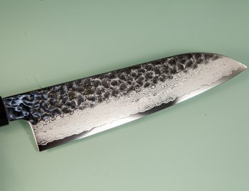 Hatsukokoro VG10 Damascus Tsuchime Wa-Santoku 180mm Wenge