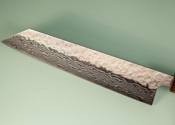 Tsunehisa 440C Dama Washiji Wa-Kiritsuke 215mm Oak