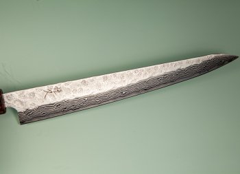 Tsunehisa 440C Dama Washiji Wa-Sujihiki 245mm Oak