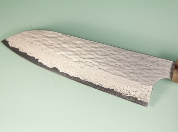 Nigara VG-XEOS Tsuchime Damascus Wa-Santoku 170mm Rosenholz/helles Bffelhorn