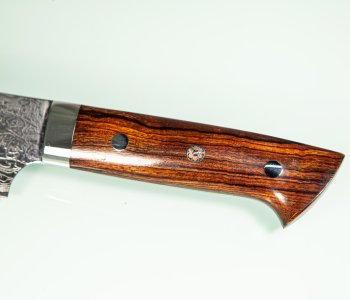 Takeshi Saji R2 Diamond Damascus Sakimaru 250mm Ironwood