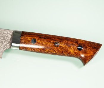Takeshi Saji R2 black Damascus Sakimaru 250mm Ironwood