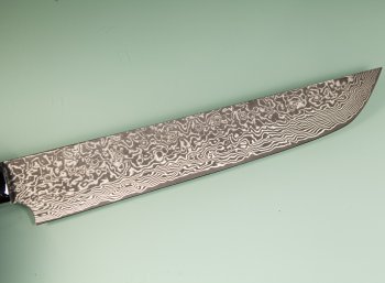 Takeshi Saji R2 black Damascus Sakimaru 250mm Ironwood