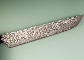 Takeshi Saji R2 black Damascus Sakimaru 250mm Ironwood