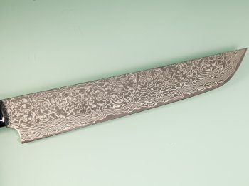 Takeshi Saji R2 black Damascus Sakimaru 250mm Horn
