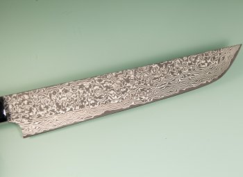 Takeshi Saji R2 black Damascus Sakimaru 250mm Horn