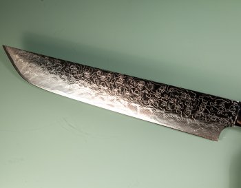 Takeshi Saji R2 Diamond Damascus Sakimaru 250mm Horn