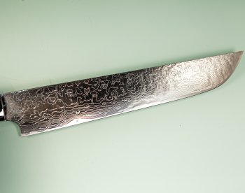 Takeshi Saji R2 Diamond Damascus Sakimaru 250mm Blue Acryl