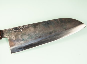 Dao Vua Leaf Spring Kurouchi Tall Santoku 210mm