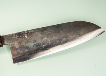 Dao Vua Leaf Spring Kurouchi Tall Santoku 210mm