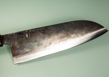 Dao Vua Leaf Spring Kurouchi Tall Santoku 210mm