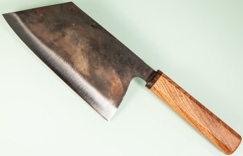 Dao Vua Leaf Spring Kurouchi Kiri Cleaver 180mm