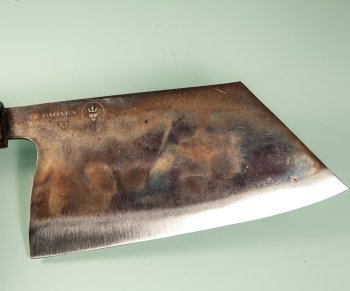 Dao Vua Leaf Spring Kurouchi Kiri Cleaver 180mm