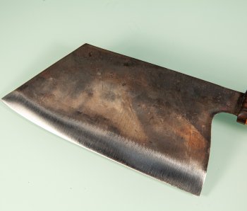 Dao Vua Leaf Spring Kurouchi Kiri Cleaver 180mm