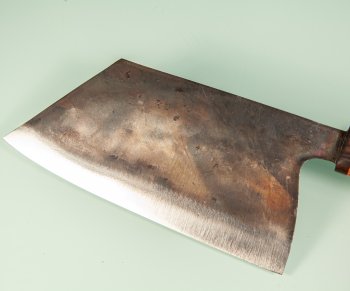 Dao Vua Leaf Spring Kurouchi Kiri Cleaver 180mm