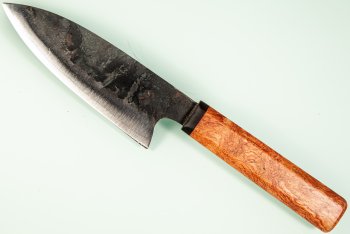 Dao Vua Leaf Spring Kurouchi Santoku 130mm