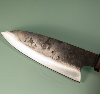 Dao Vua Leaf Spring Kurouchi Santoku 130mm