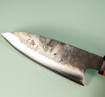 Dao Vua Leaf Spring Kurouchi Santoku 130mm