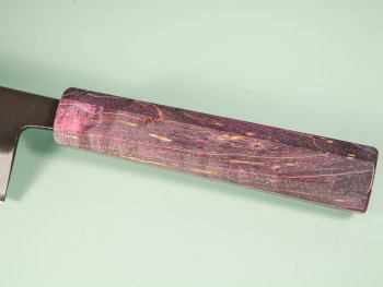 Shiro Kamo black AS Wa-Santoku 170mm rot stabilisiert