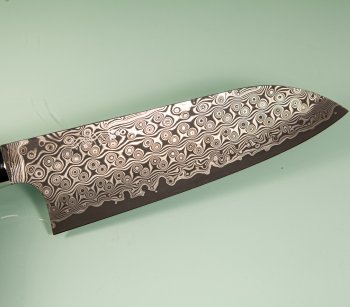 Nigara R2 Anmon Damascus Santoku 170mm Ironwood