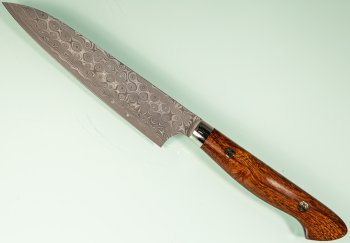 Nigara R2 Damascus black Petty 140mm Ironwood
