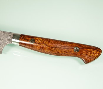 Nigara R2 Damascus black Petty 140mm Ironwood