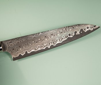 Nigara R2 Damascus black Petty 140mm Ironwood