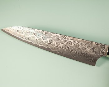 Nigara R2 Damascus black Petty 140mm Ironwood