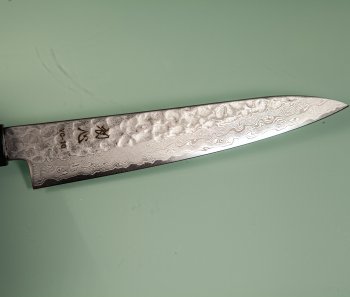 Hatsukokoro VG10 Damascus Tsuchime Wa-Petty 150mm Wenge