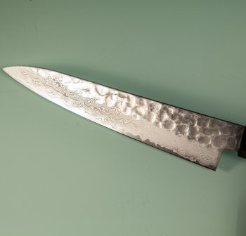 Hatsukokoro VG10 Damascus Tsuchime Wa-Petty 150mm Wenge