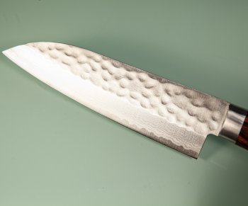 Masutani VG-10 Damast Tsuchime Ko-Santoku 130mm brown