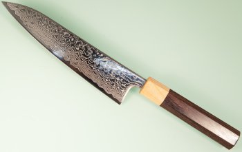 Tsunehisa SLD Damascus polished Wa-Gyuto 215mm RWO