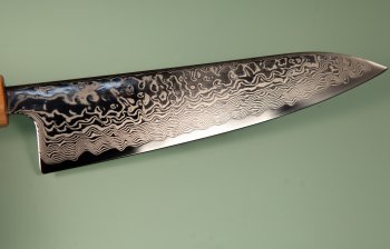 Tsunehisa SLD Damascus polished Wa-Gyuto 215mm RWO