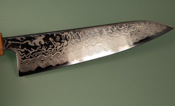 Tsunehisa SLD Damascus polished Wa-Gyuto 215mm RWO