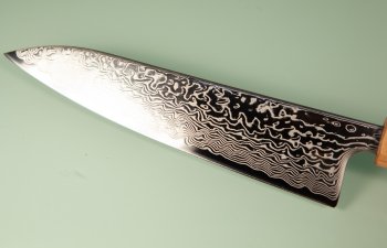 Tsunehisa SLD Damascus polished Wa-Gyuto 215mm RWO