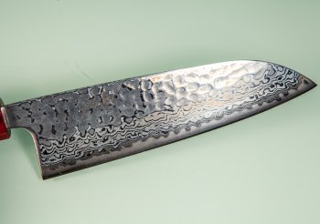 Tsunehisa Geppaku Tsuchime Damascus Wa-Santoku 170mm
