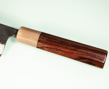 Takeo Murata Aogami 1 Wa-Santoku 165mm Rosenholz helles Bffelhorn