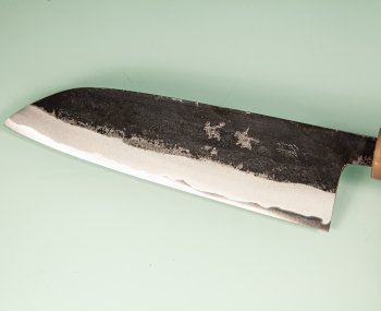Takeo Murata Aogami 1 Wa-Santoku 165mm Rosenholz helles Bffelhorn