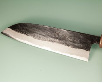 Takeo Murata Aogami 1 Wa-Santoku 165mm Rosenholz helles Bffelhorn