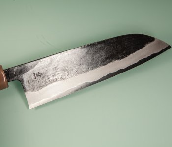 Takeo Murata Aogami 1 Wa-Santoku 165mm Rosenholz helles Bffelhorn